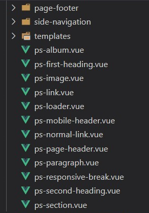 実装したコンポーネントのサムネイル